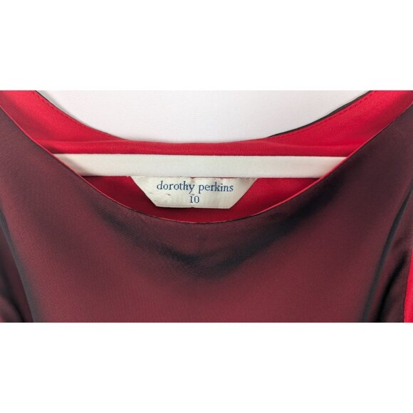 90s Dorothy Perkins 10 Fairy Goth Midi Slip Dress Asymmetrical Layered Chiffon - Picture 7 of 11